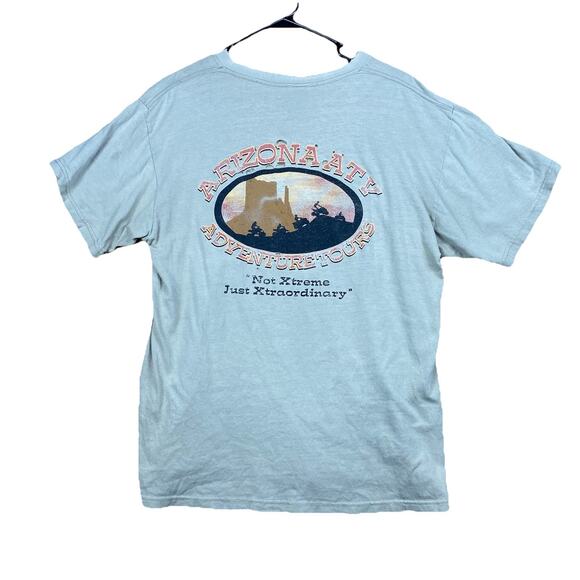 Vintage 90s Arizona ATV Adventure Tours Graphic T-Shirt Sz L - Picture 1 of 12